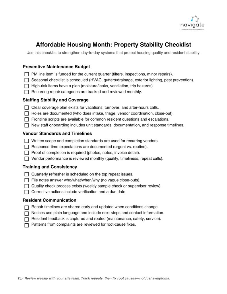 Preview of a one-page PDF checklist