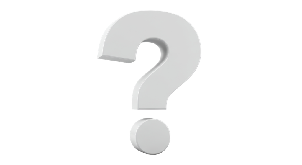 Isolated white Question Mark, tuesday tip